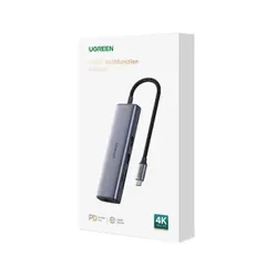 Ugreen HUB 100W USB-C Till HDMI RJ45. USB-C SD/TF Kortläsare USB-A 3.0