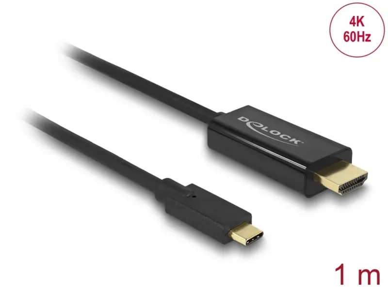 DELOCK Adapter USB Type-C hane till HDMI hona, 4K 60 Hz, svart