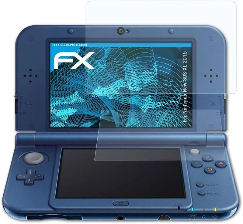 OSTENT Top+Bottom Clear Screen Protector LCD Film Guard Skin Compatible for Nintendo 3DS LL/ XL Pack of 3