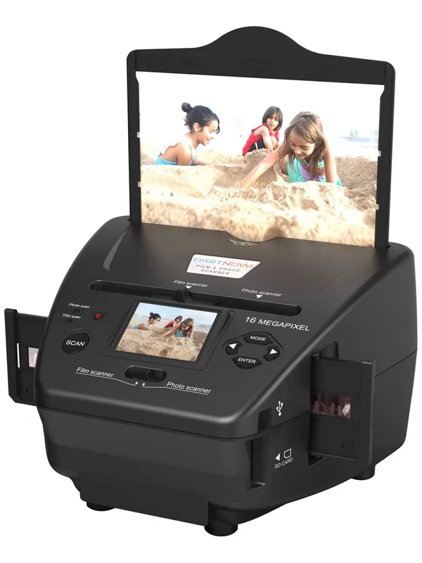 Film Slide Scanner, Digital Film Slide Scanner med 2.4 LCD-skärm, Allt-i-ett enhetsskanna, visa, redigera, konvertera och spara
