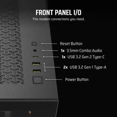 Corsair 3500X RS-R ARGB härdat glas PC-chassi