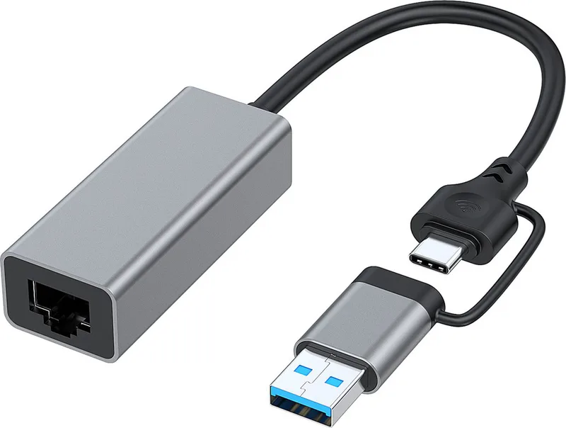 Nördic USB-A till 2,5Gbps LAN Adapter 15cm