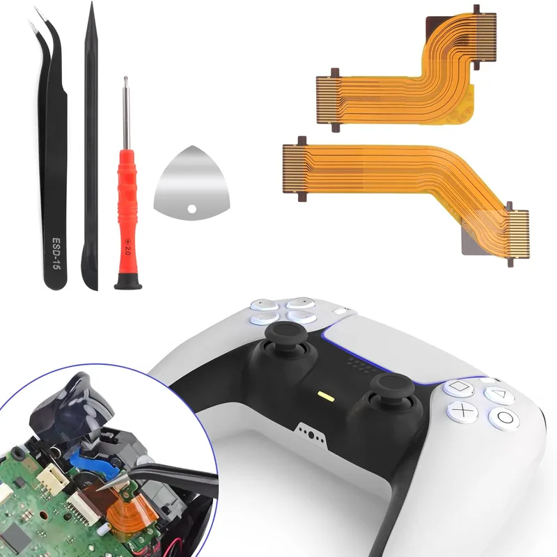 Flex-kabelersättning för Playstation 5 för PS5 BDM-010-kontroll haptisk triggerbandkabel ersättning för PS5 Dualsense-kontroll (2 par)