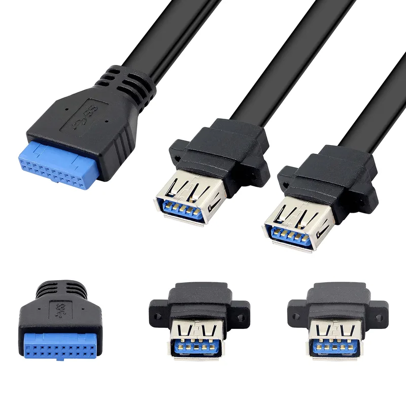 XMSJSIY moderkort USB 3.0 förlängningskabel