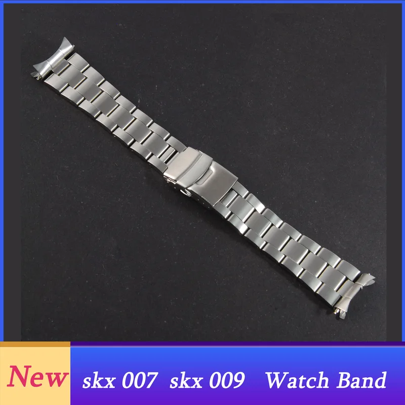 Böjd Ände Klockarmband Rostfritt Stålarmband Metallarmband Vikbart Spänne Universella Tillbehör Reservklockarmband