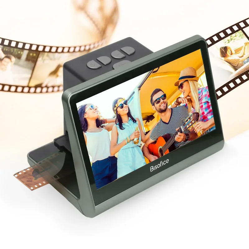 Film- och Diabildskanner, Konvertera 135 Filmer 126KPK 110 Super8 Monokroma Diabilder Till Digitala JPEG-bilder med Inbyggt 16 GB Minne 5 Tums LCD-skärm, för Vista 7 8 10