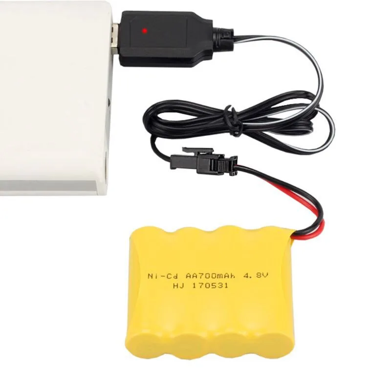 1 st USB-laddningskabel batteriladdningskabel för Ni-Cd/Ni-MH/LiPo/LiFePo4-batterier