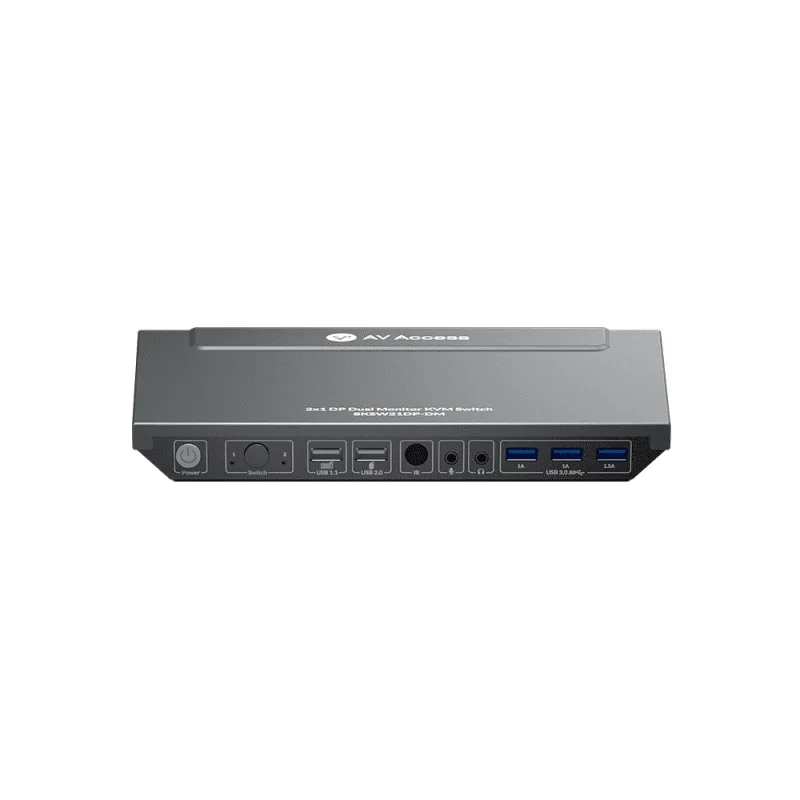 AV Access 8K DisplayPort KVM-switch för två datorer till dubbla bildskärmar
