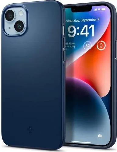 Spigen iPhone 14 Skal Thin Fit Navy