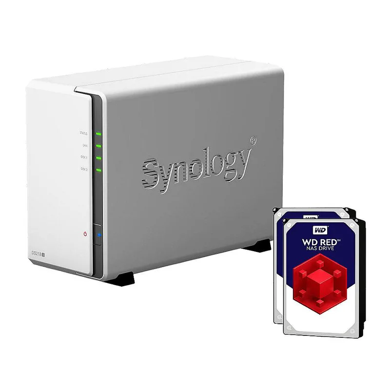 Synology DS218J 6TB NAS 2-bay-lösning
