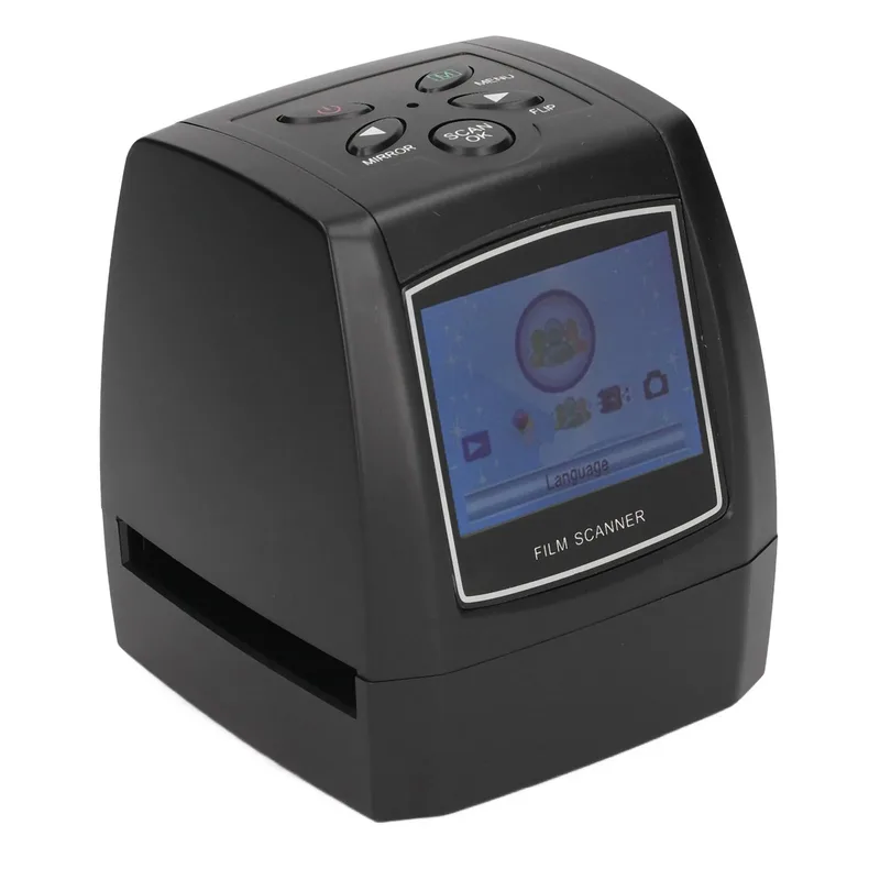 Generic Filmskanner, AC100-240V Slide Viewer Scanner Support 32 GB -kort för Fotostudio