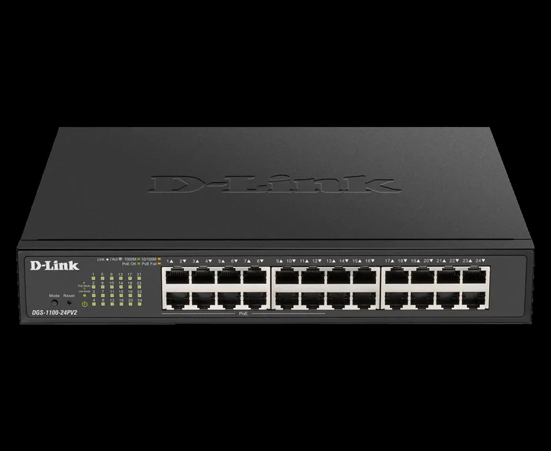 D-Link DGS-1100-24PV2/E 24-Portars Gigabit PoE Smart Managed Switch