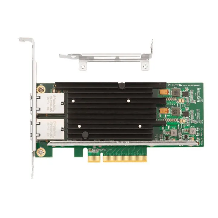 Ethernet-kort med dubbla portar 10G 10G X540-T2 PCIE-X8 nätverksexpansionsadapter ersättningstillbehör