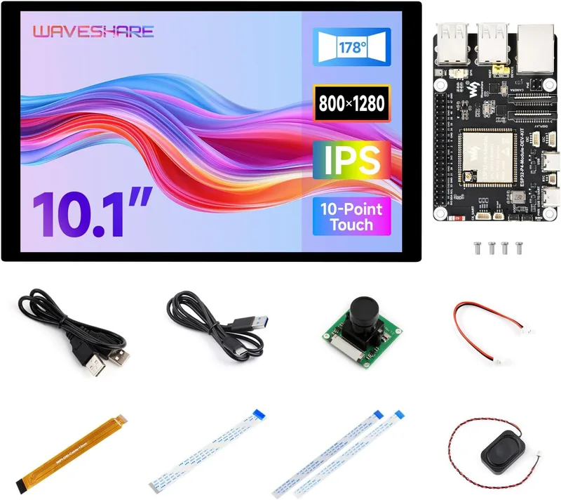 Waveshare ESP32-P4-WIFI6 10.1inch HMI All-In-One Touch Display Development Board