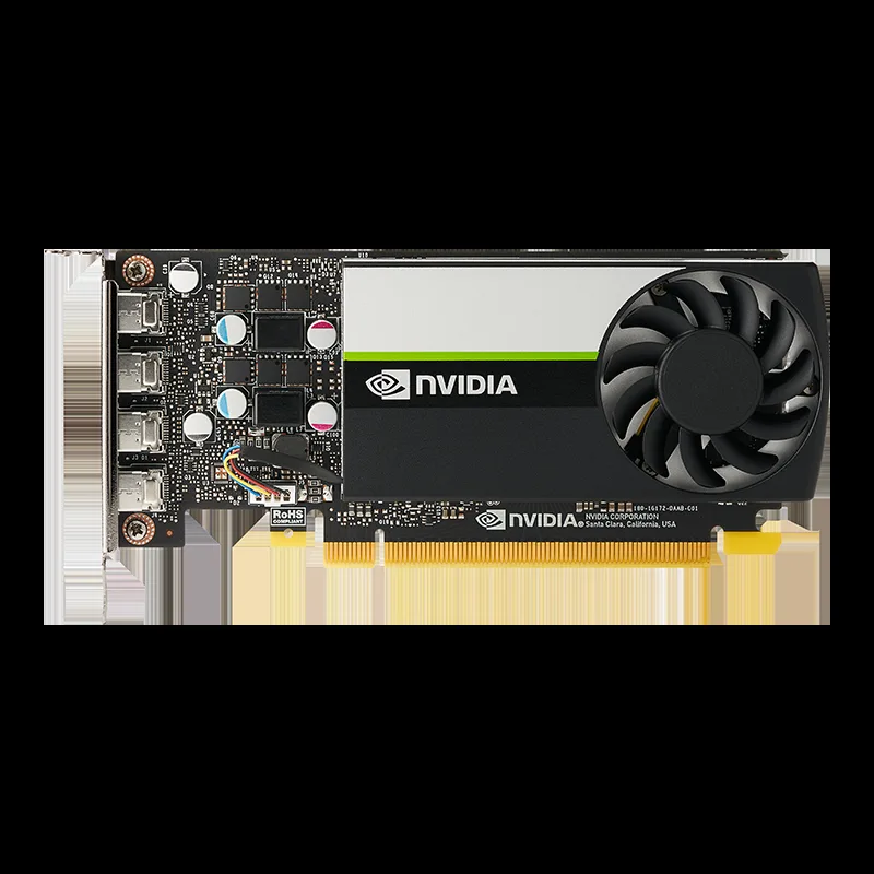 PNY NVIDIA T1000 8GB professionellt grafikkort 8GB GDDR6 PCI Express 3.0 x 16, enkel slot, 4X Mini-DisplayPort, 8K stöd, ultratyst aktiv fläkt