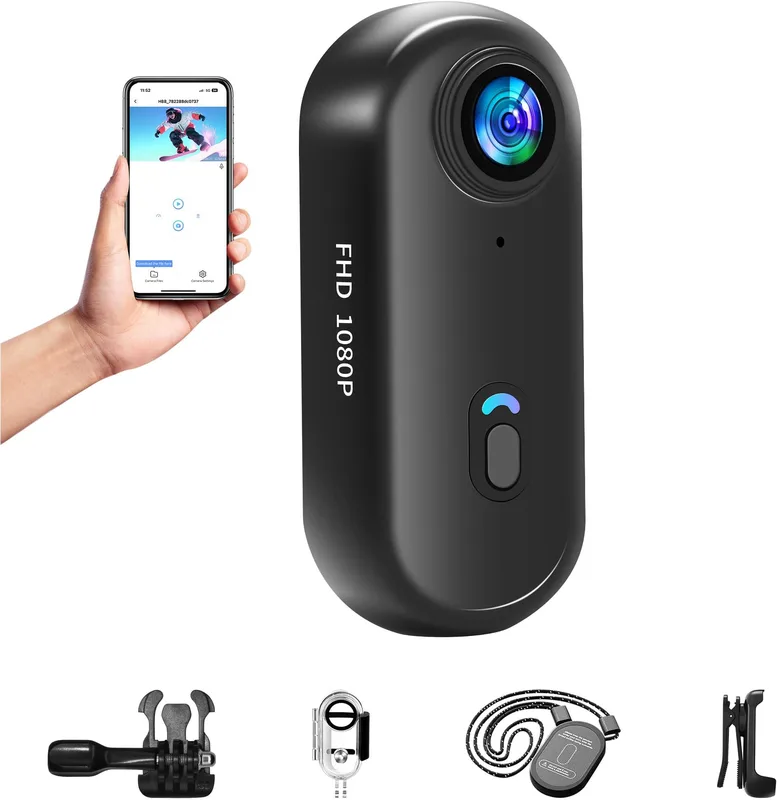 Actionkamera, HD 1080P Mini WiFi-kamera Infraröd Nattversion Micro Camcorder DVR Fjärrkontroll Rörelsesensor Cam Video Recorder,Utomhus, Sport, Video