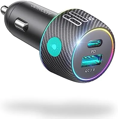 S23 Ultra billaddare, 60 W USB C billaddaradapter snabbladdning för Samsung Galaxy A14/A54/A34/S23 Plus/S22 Ultra/A13/A53/A23/A03S/A12, typ C bil ciga