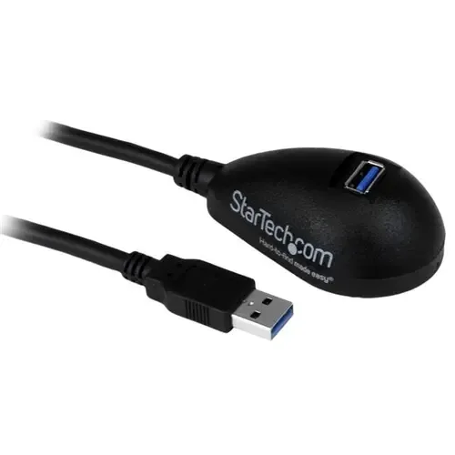StarTech.com 1,5 m SuperSpeed USB 3.0 Desktop förlängningskabel/dockningskabel/kontakt/uttag – svart