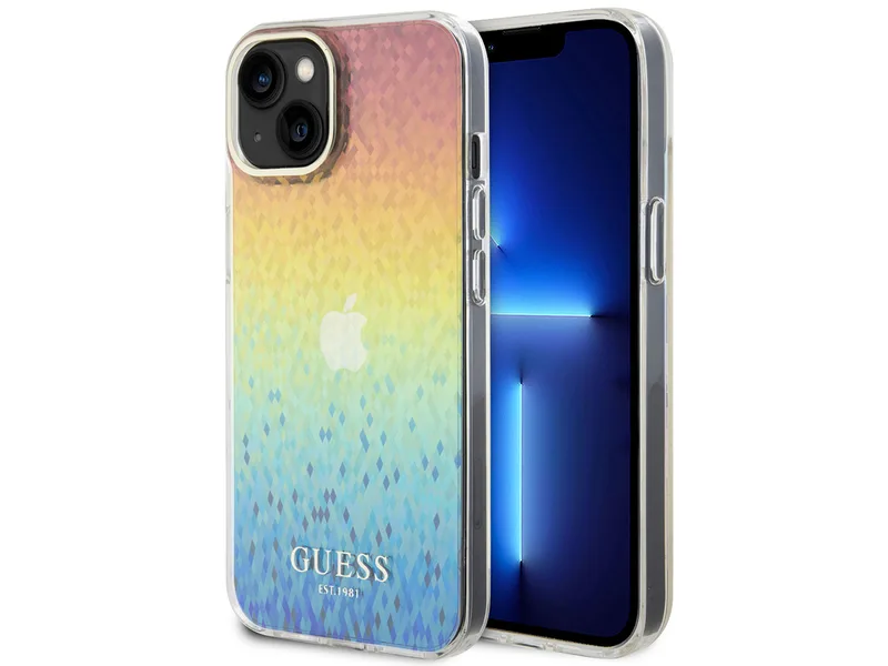 Guess Mobilskal till iPhone 15 IML Mirror Disco Iridescent
