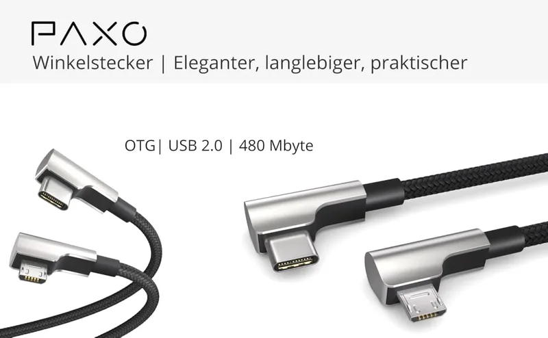 PAXO 0,3 m USB C till MICRO USB OTG-kabel