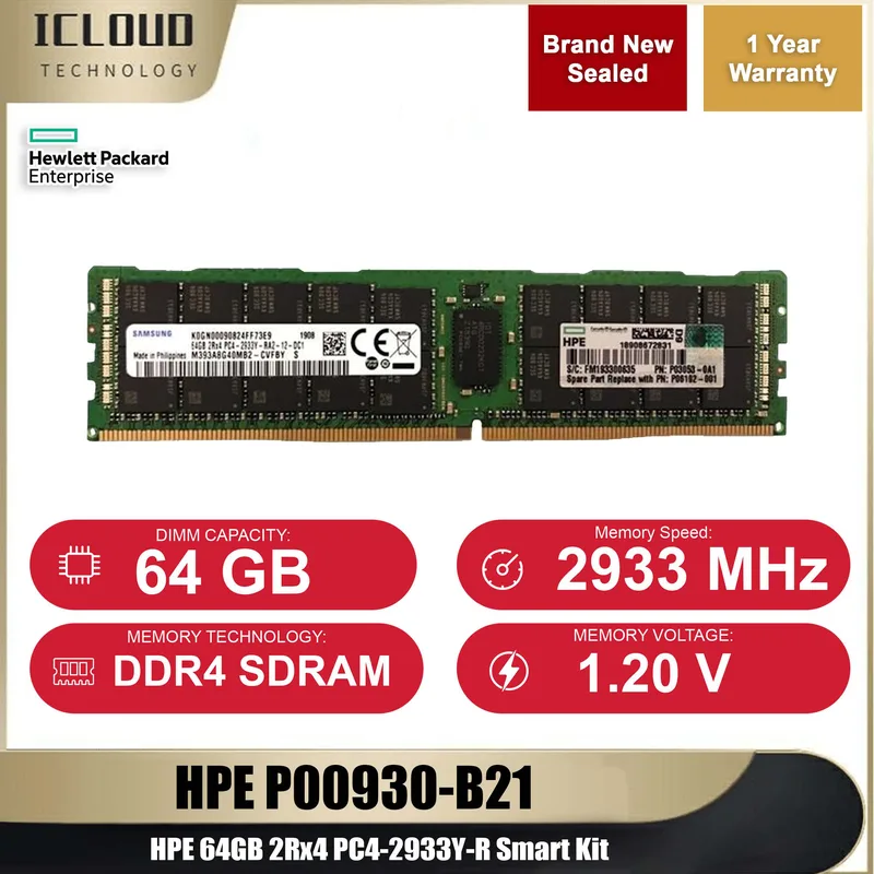 HPE 64GB 2RX4 PC4-2933Y-R RAM