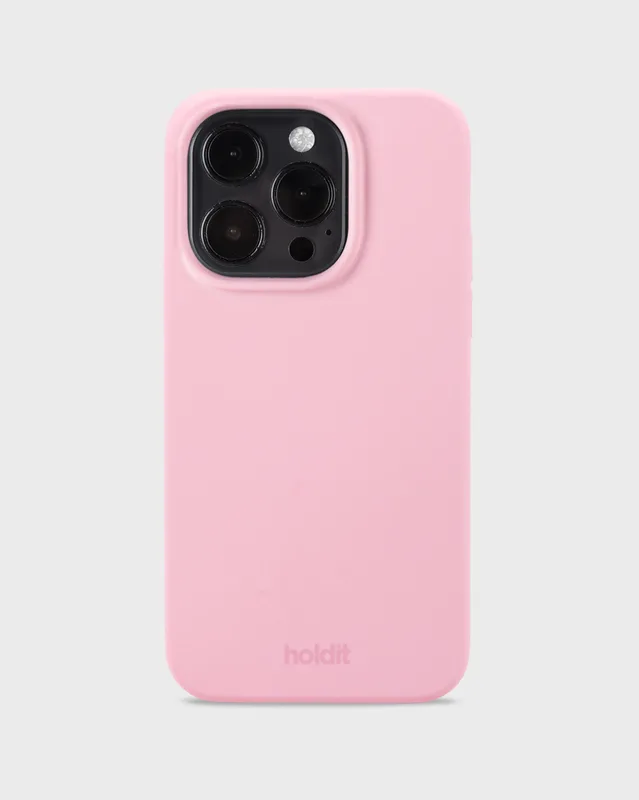 Holdit iPhone 15 Pro Skal Silikon Rosa