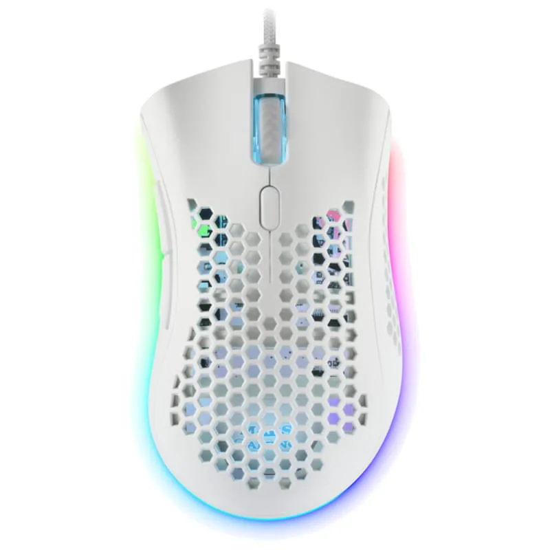 Mars Gaming MMEXW vit, RGB spelmus