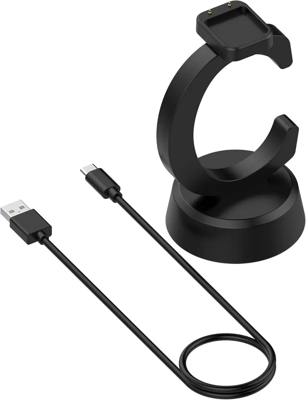 Bewinner Magnetisk Smartwatch Laddningsdocka USB-laddare Hållare för Fit3 SM‑R390 Svart Stark Kompatibilitet och Bekväm Visningsvinkel