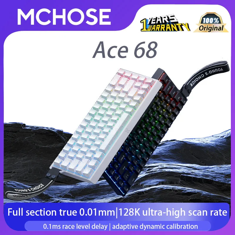 JOMKIZ MCHOSE ACE 68 Pro trådbunden magnetisk brytare mekaniskt speltangentbord