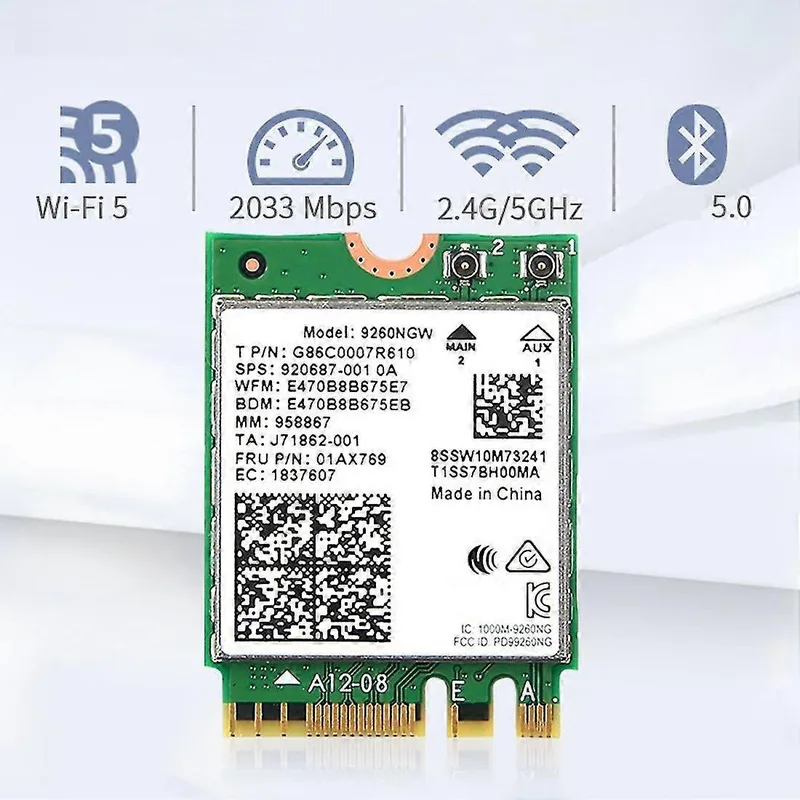 AC 9260 802.11ac M.2 Bluetooth 5.1 Legacy Network Card