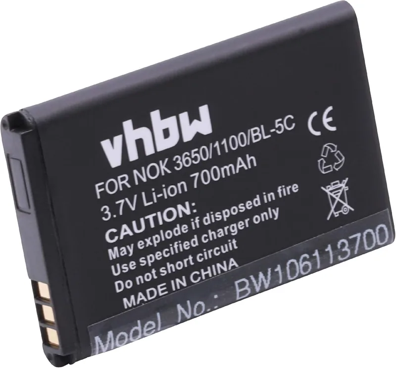 vhbw Batteriersättning för Nokia BL-5CA