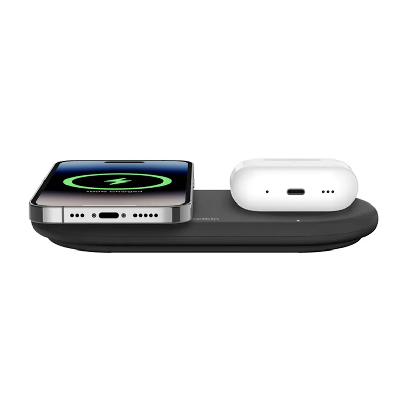 Belkin BoostCharge Pro 2-i-1 magnetisk Magsafe-kompatibel laddningsplatta för resan