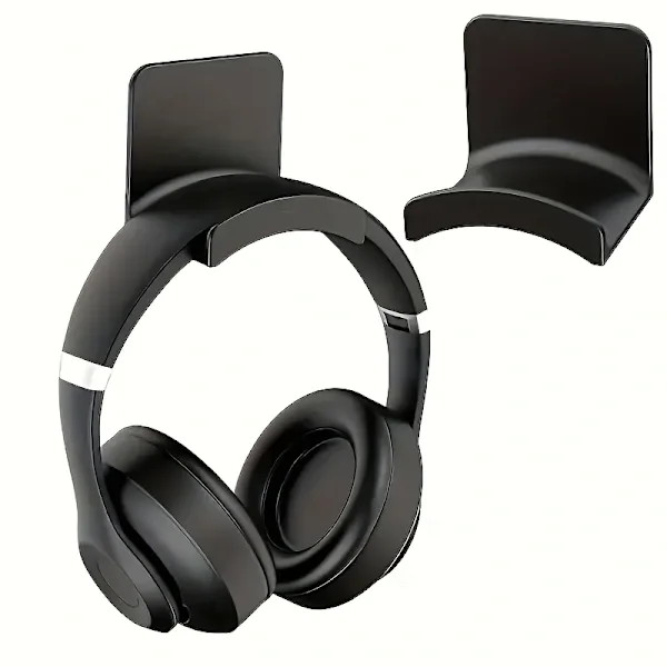 Vägghållare Pannbandshängare for headset Universal hörlurshållare Slitstark headsethängare hörlurar(Black+red)