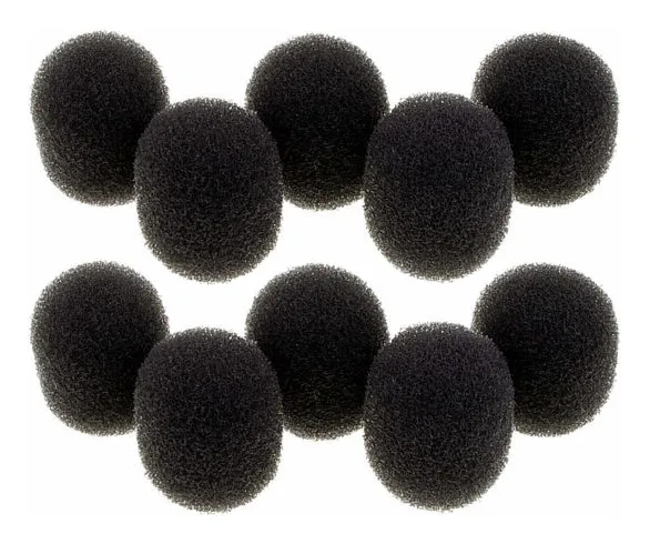 Rycote Lavalier Foams Svart 10-pack