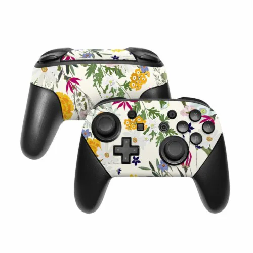 eXtremeRate Körsbärsblommor Rosa Frontplatta Bakplatta Handtag för Nintendo Switch Pro Controller