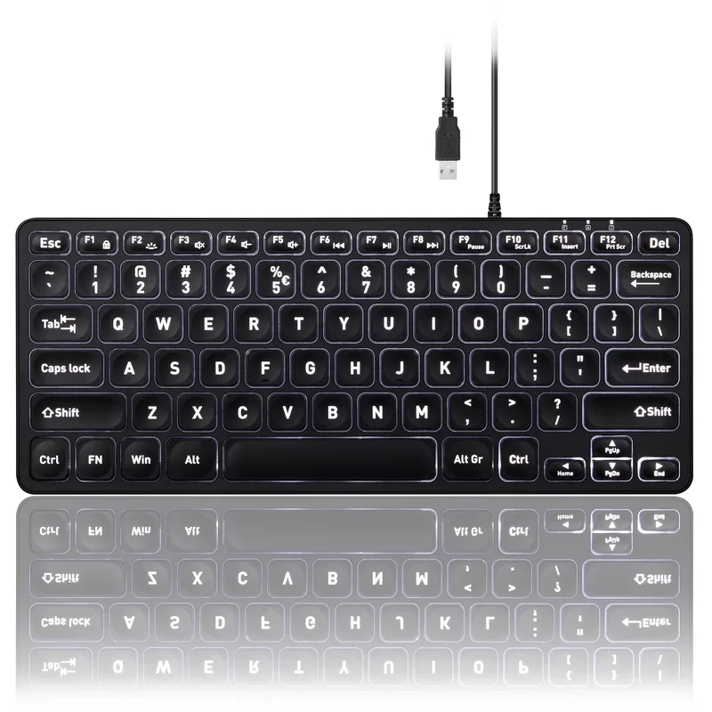 Perixx PERIBOARD-332 Wired Backlit USB-tangentbord