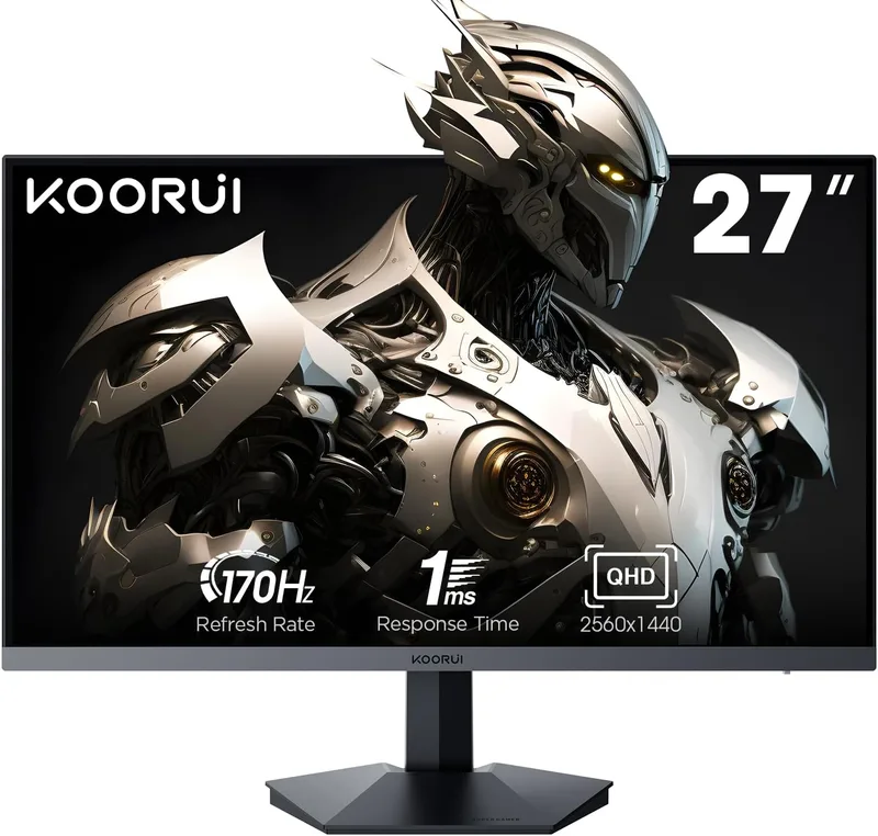 KOORUI 27 tums QHD-spelskärm, PC-skärm 170 Hz