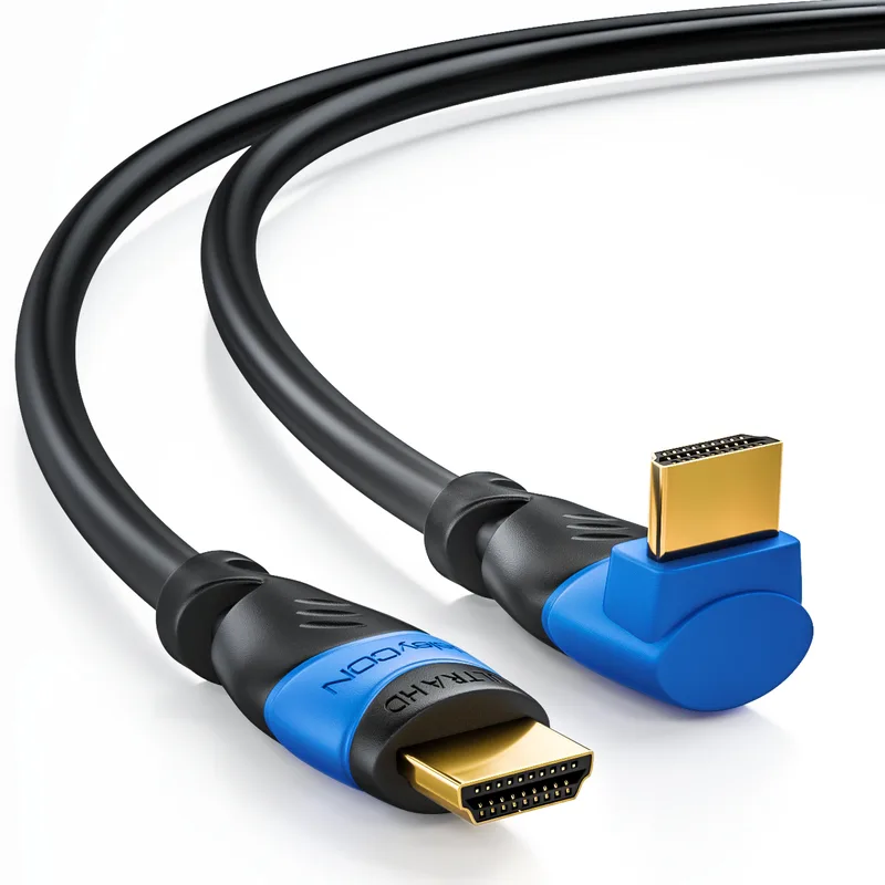 deleyCON 1,5m HDMI-Kabel Vinklad (90° Vinkel)