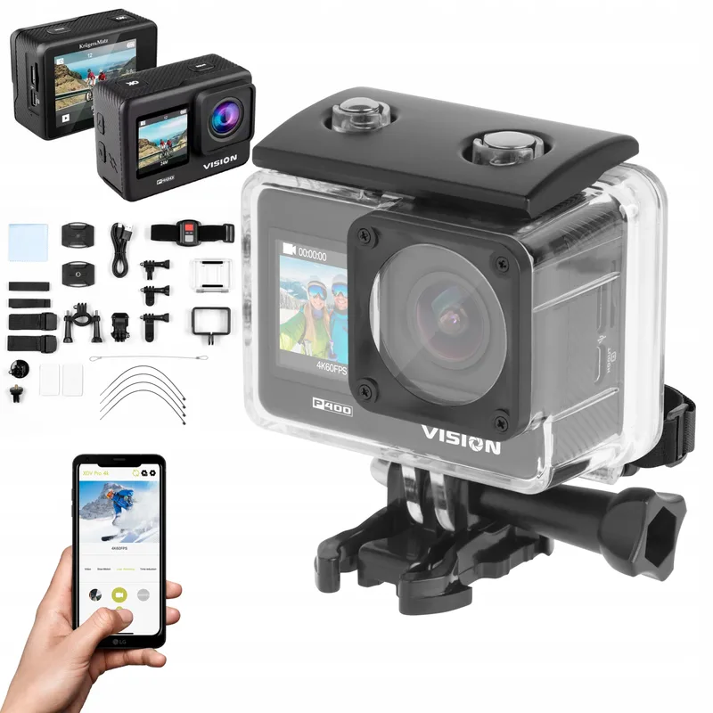 Liten Sportactionkamera ABS-loopinspelning 120 Graders Vidvinkel Maximalt Stöd 256GB 8MP 4K-kamera Klarhet Exakt