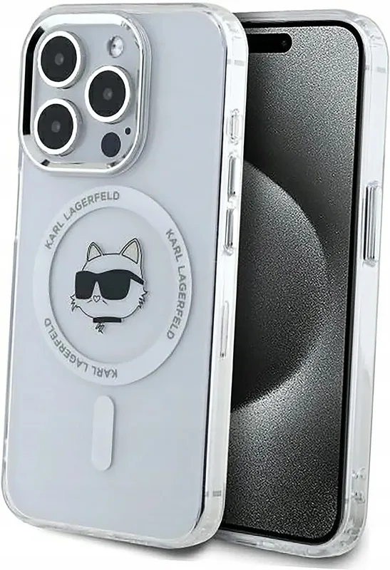 Karl Lagerfeld Mobilskal till iPhone 15 MagSafe IML Choupette Head