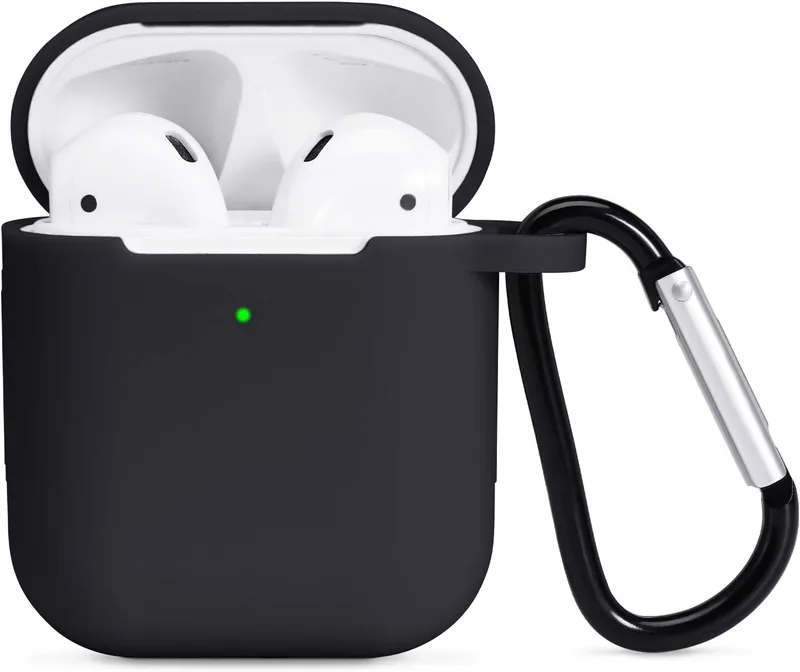 Maledan Kompatibel med AirPods-fodral 2 och 1, silikon, stötsäker, skyddande