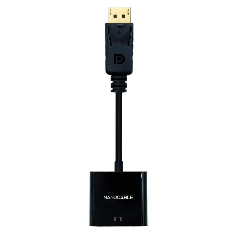Nanocable 10.16.0602 – Displayport till SVGA-omvandlare, DP/M-SVGA/H, svart, 15 cm