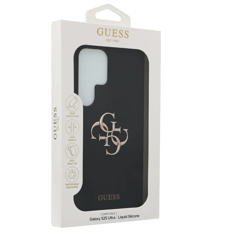 Guess Mobilskal till Galaxy S25 Ultra Silikon Big 4G Bottom Script