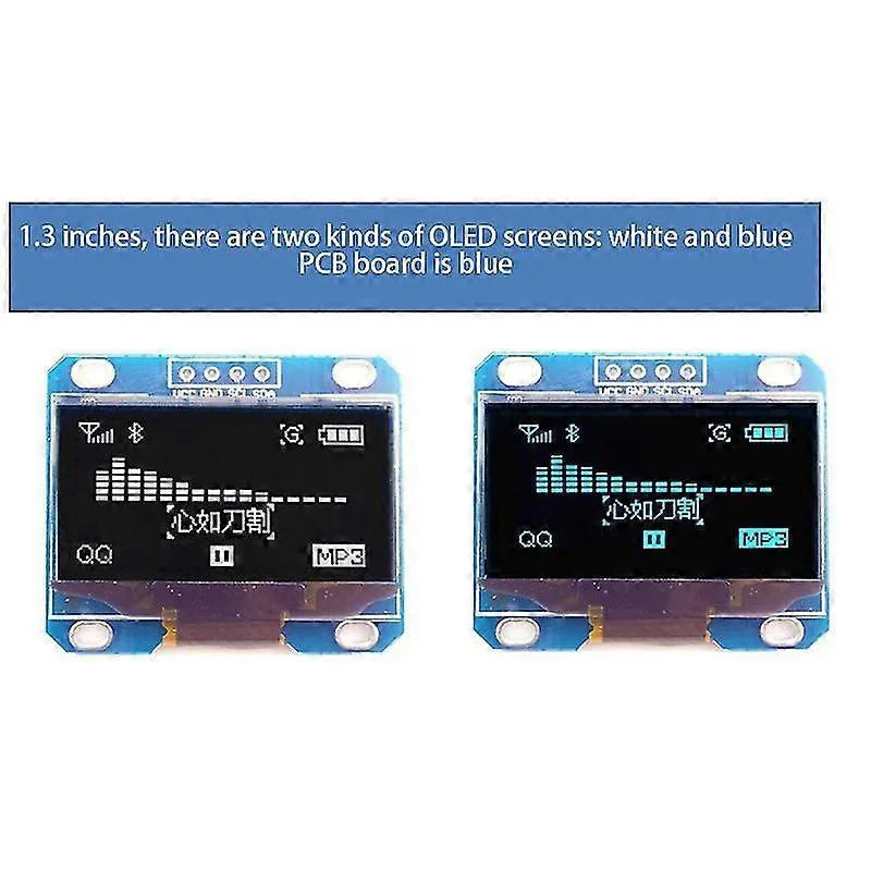DollaTek 2st 1,3 tum IIC I2C Seriell 128x64 SSH1106 OLED LCD-skärm LCD-modul