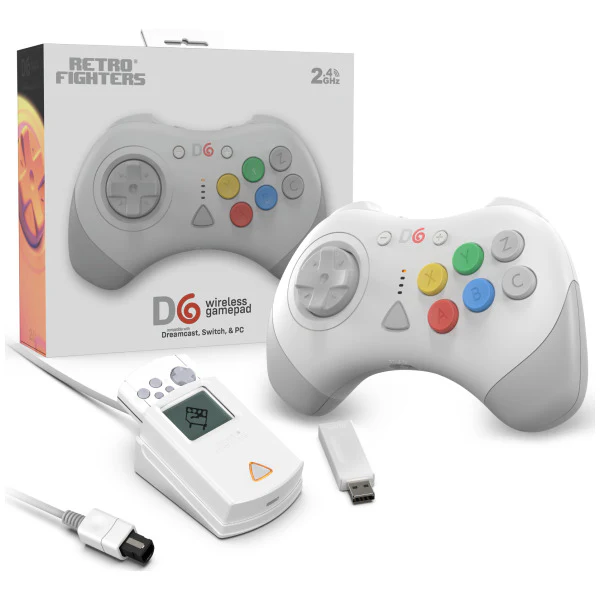 Retro Fighters D6 Dreamcast Wireless Controller for Switch/PC/Dreamcast
