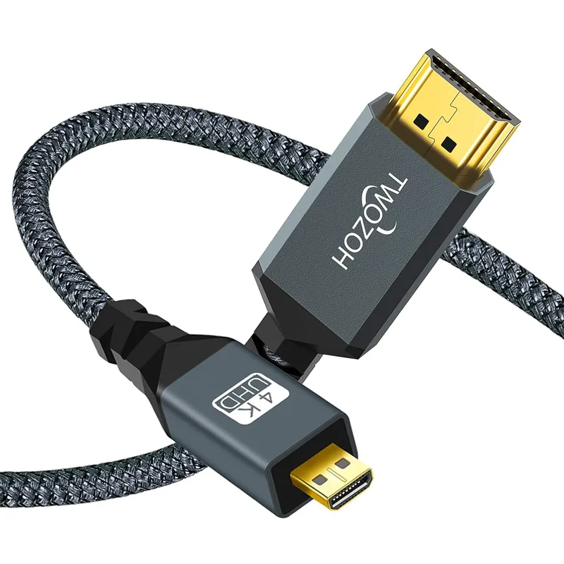 Twozoh 4K Micro HDMI till HDMI-kabel