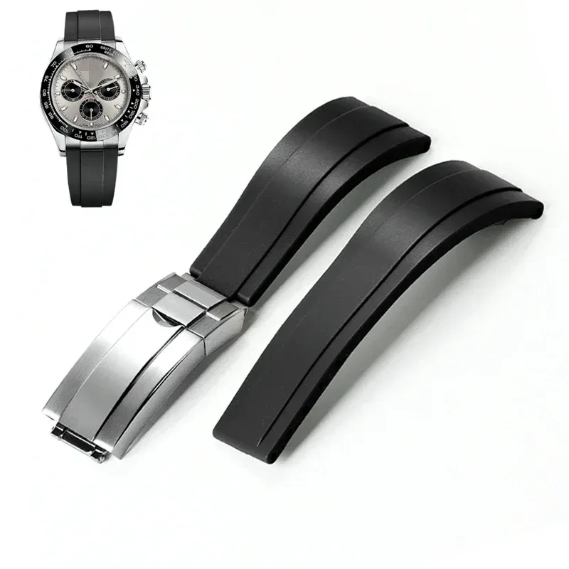 20mm For For Rolex Black Water Ghost Green Submariner Daytona Herr Dykarrem Rostfritt Stål Fjärilsspänne Klockarmband