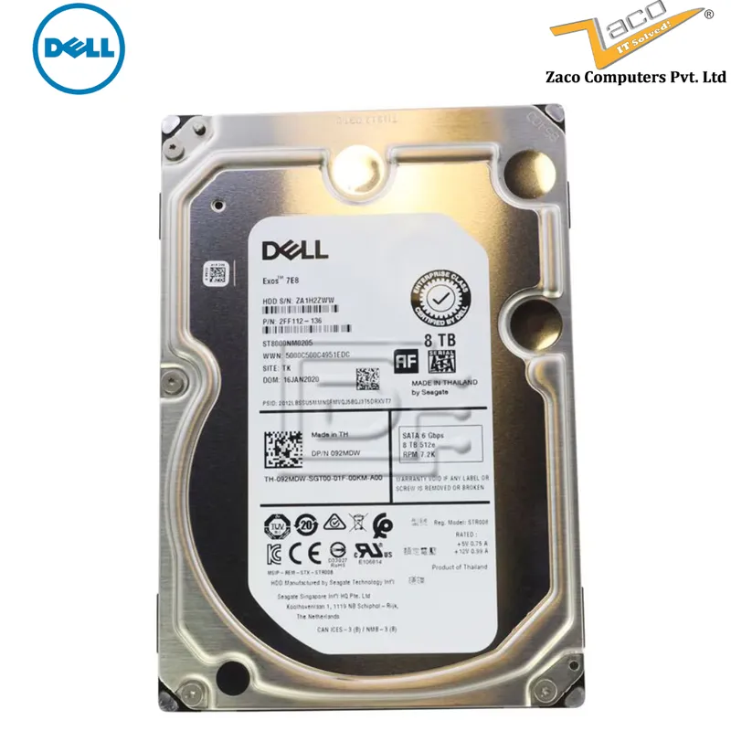 DELL 8TB 7.2K SAS