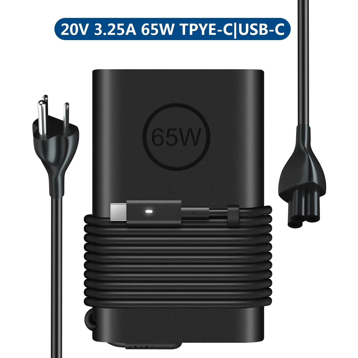 XITAIAN 20V 3.25A 65W USB-C Type-C AC Kompatibel med Adapter Laddare Ersättning