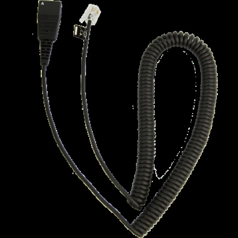 Jabra spiralkabel QD på RJ10, för fasta nättelefoner